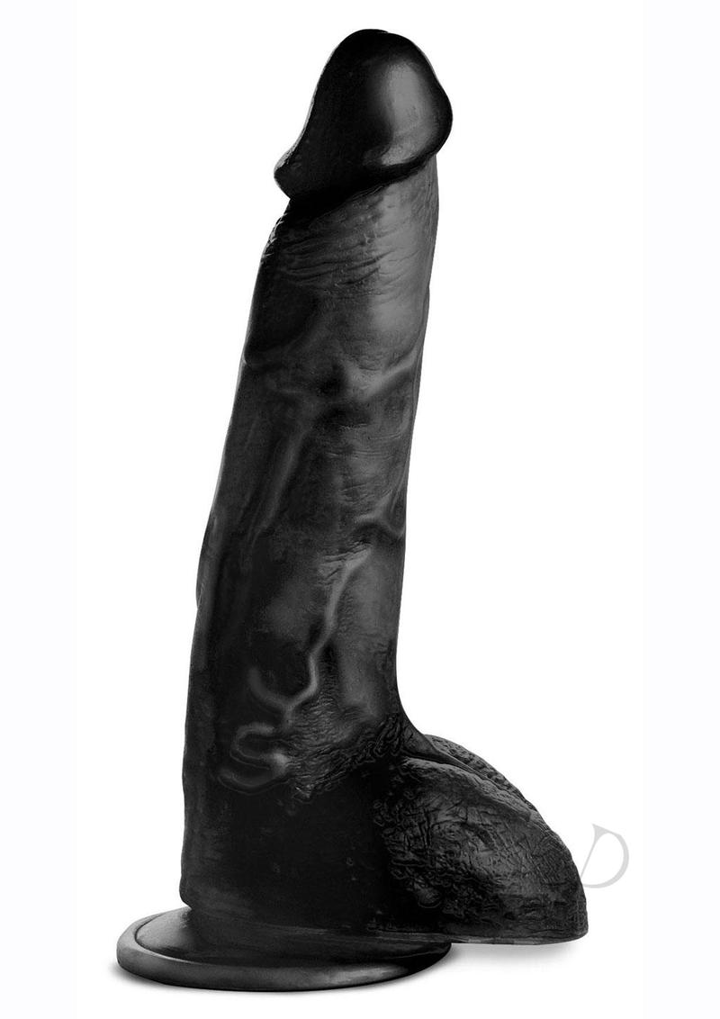Master Cock Beefy Brad Dildo With Balls 9in - Black