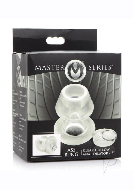 Master Series Ass Bung Clear Hollow Anal Dilator 3in - Medium