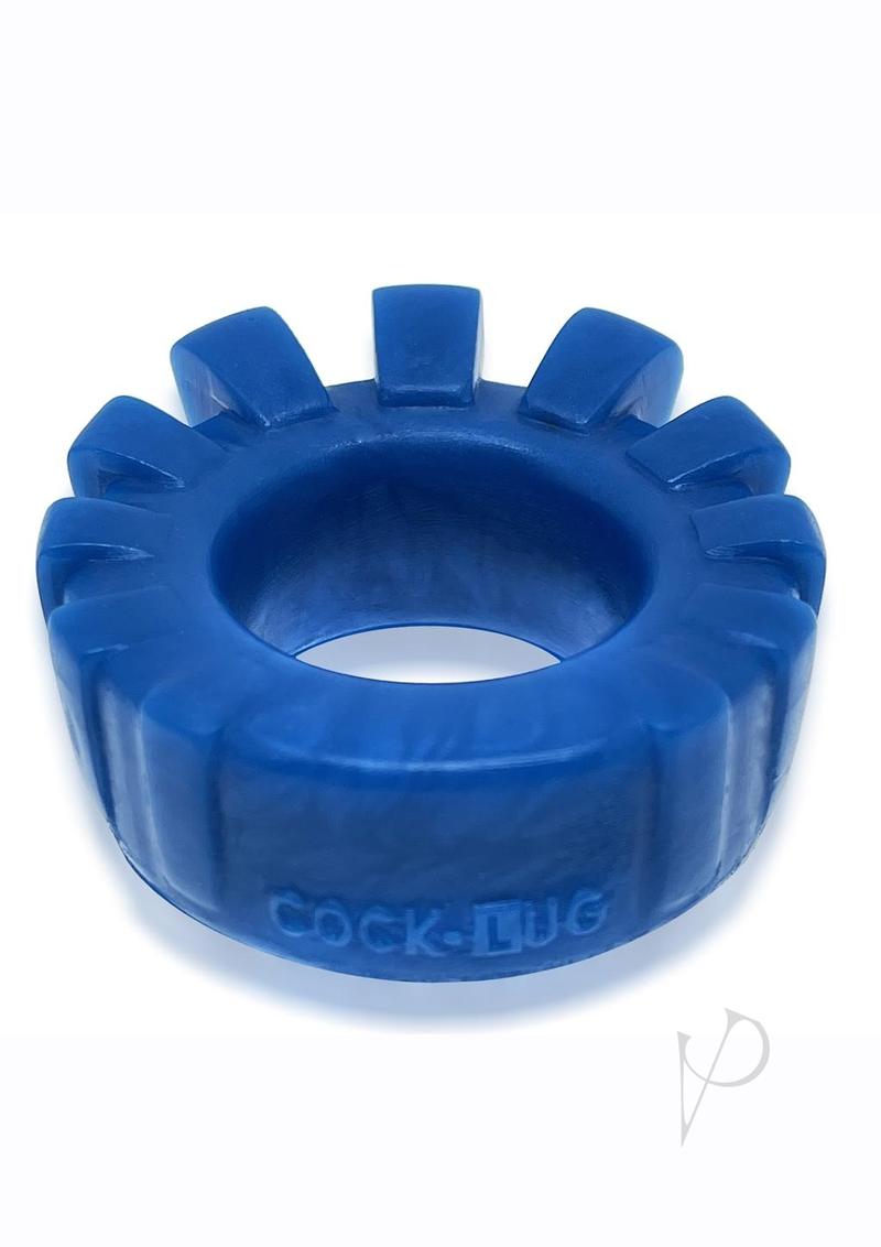 Cock-Lug Silicone Lugged Cock Ring - Marine Blue