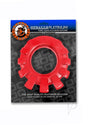 Cock-Lug Silicone Lugged Cock Ring - Red