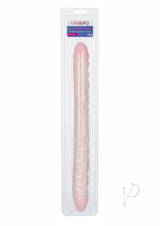 Vanilla Duo Veined Double Dildo 18in - Vanilla