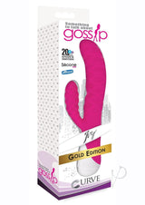 Gossip 20x Ivy Wavy Silicone Rabbit Vibrator - Pink