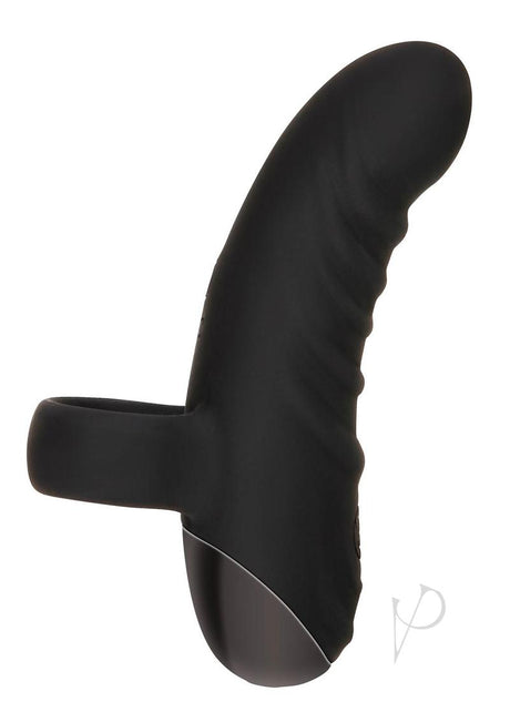 Hooked On You Silicone Rechargeable Vibrator - Black