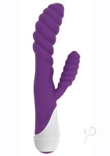 Gossip Diana 20x Rippled Silicone Rabbit Vibrator - Purple