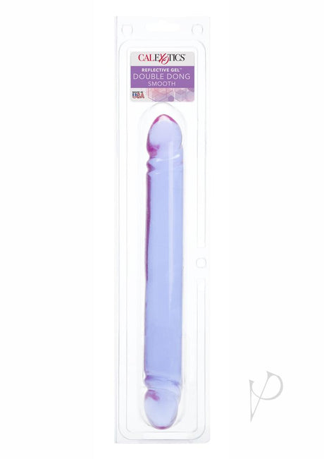 Reflective Gel Smooth Double Dildo 12in - Purple