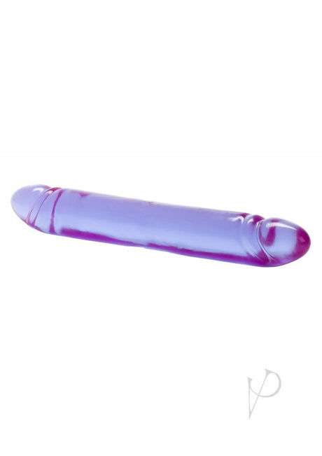 Reflective Gel Smooth Double Dildo 12in - Purple