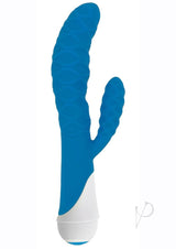 Gossip 20x Wavy Silicone Rabbit Vibrator - Blue