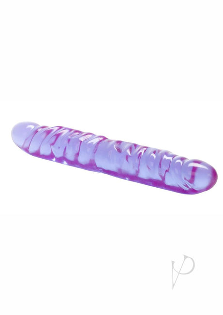 Reflective Gel Veined Double Dildo 12in - Purple