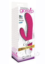 Gossip Celia 20x Ribbed Silicone Rabbit Vibrator - Pink