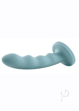 Sage Silicone Curved Dildo with Suction Cup 8in - Green