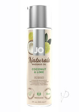 JO Naturals Coconut and Lime Massage Oil 4oz