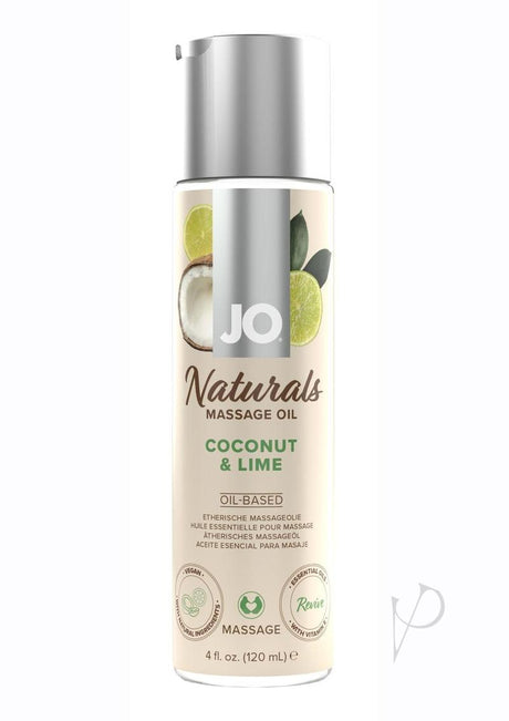 JO Naturals Coconut and Lime Massage Oil 4oz