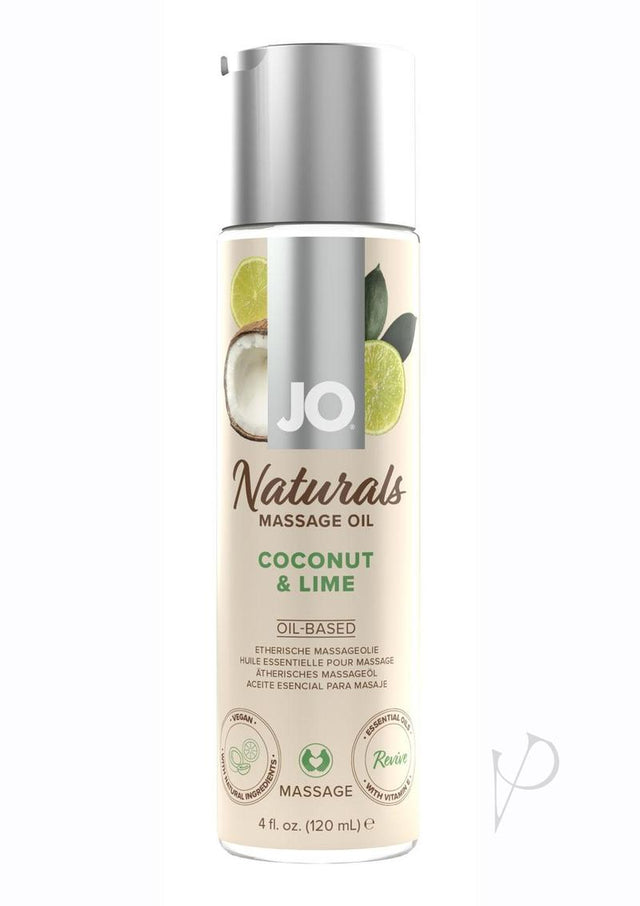 JO Naturals Coconut and Lime Massage Oil 4oz