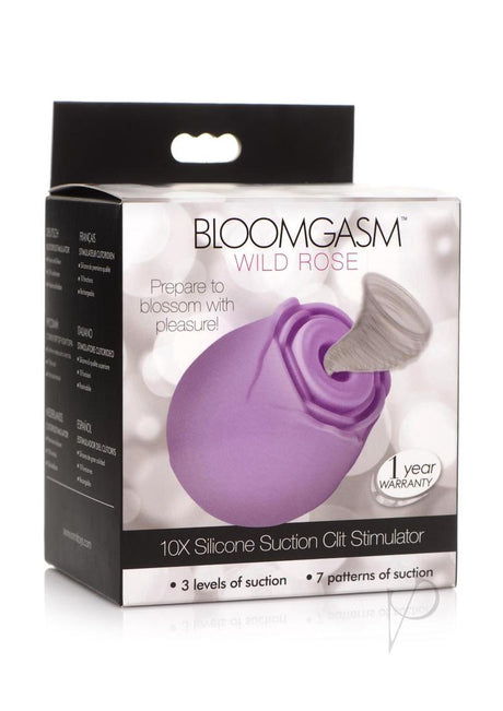 Inmi Bloomgasm Rose 10X Silicone Rechargeable Clitoral Stimulator - Purple