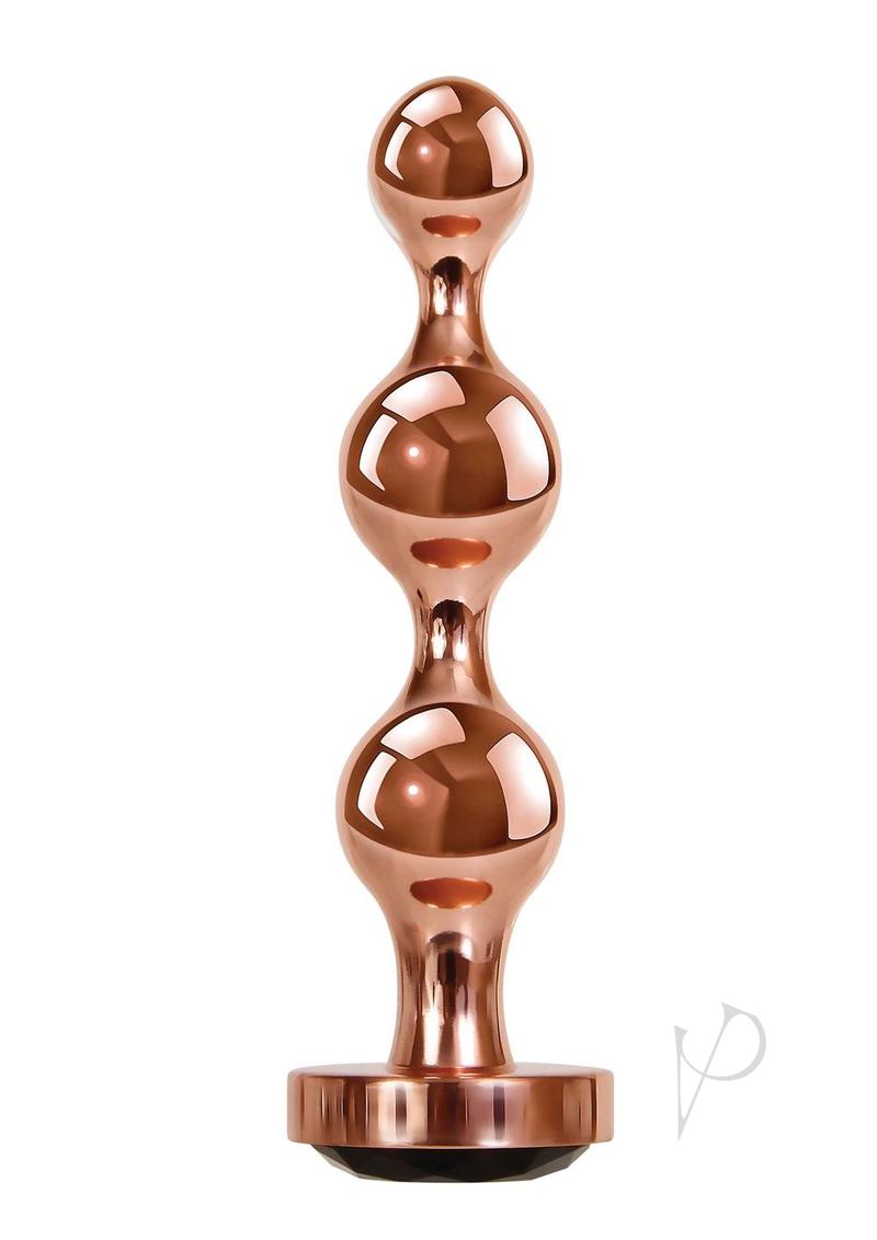 Gender X Gold Digger Anal Plug - Medium - Rose Gold/Black