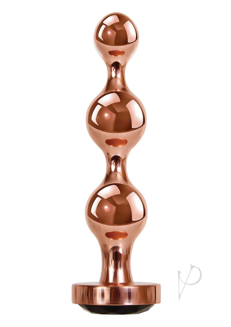 Gender X Gold Digger Anal Plug - Large - Rose Gold/Black