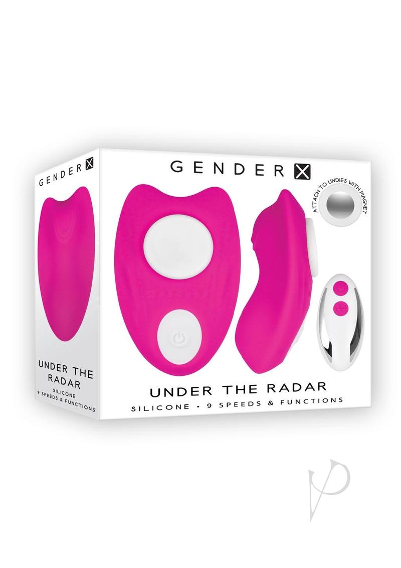 Gender X Under The Radar Rechargeable Silicone Panty Vibe with Remote Control - Pink