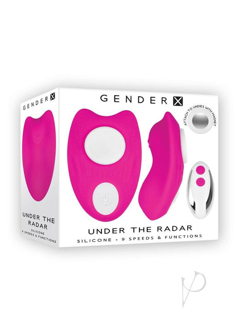 Gender X Under The Radar Rechargeable Silicone Panty Vibe with Remote Control - Pink