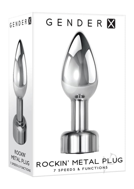 Gender X Rockin' Metal Plug Rechargeable Butt Plug - Silver