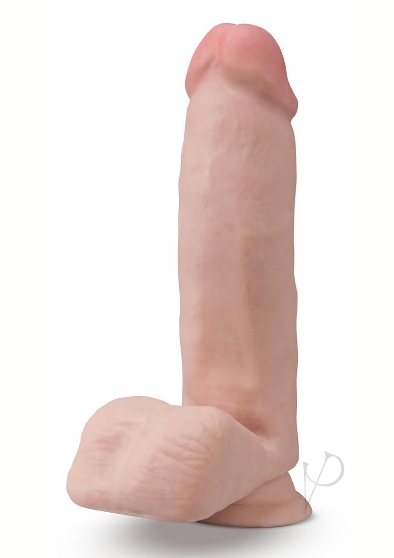 Dr. Skin Plus Gold Collection Posable Dildo with Balls and Suction Cup 7in - Vanilla