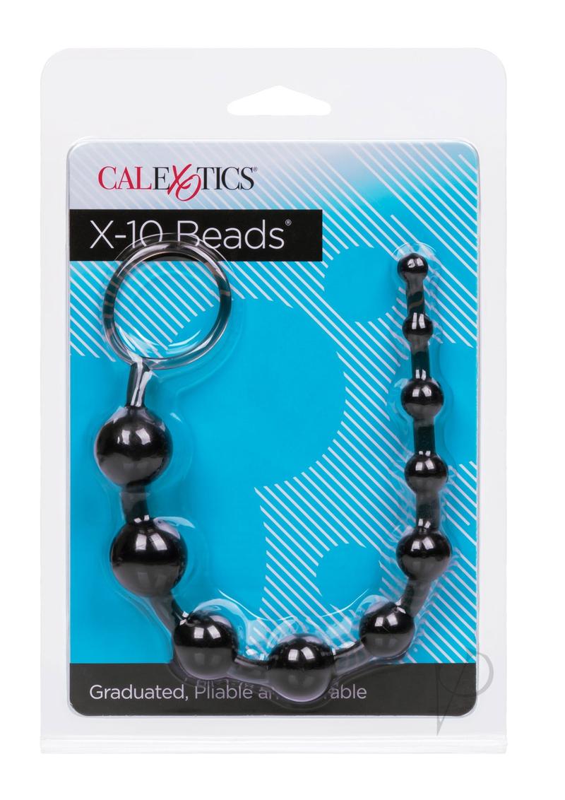 X 10 Anal Beads - Black