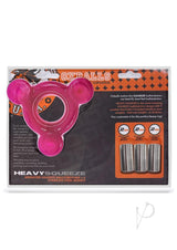 Oxballs Heavy Squeeze Ballstretcher with Stainless Steel Weights - Hot Pink