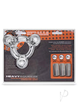 Oxballs Heavy Squeeze Ballstretcher with Stainless Steel Weights - Clear