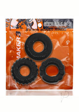 Oxballs Bonemaker Cock Ring Kit (3 pack) - Black