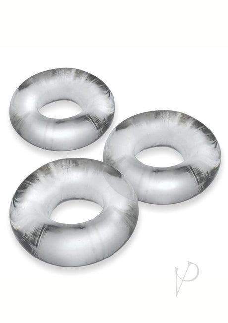 Oxballs Fat Willy Jumbo Cock Ring (3 pack) - Clear