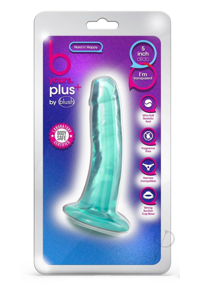 B Yours Plus Hard n' Happy Realistic Dildo 5.5in - Teal