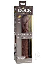 King Cock Elite Dual Density Silicone Dildo 11in - Chocolate