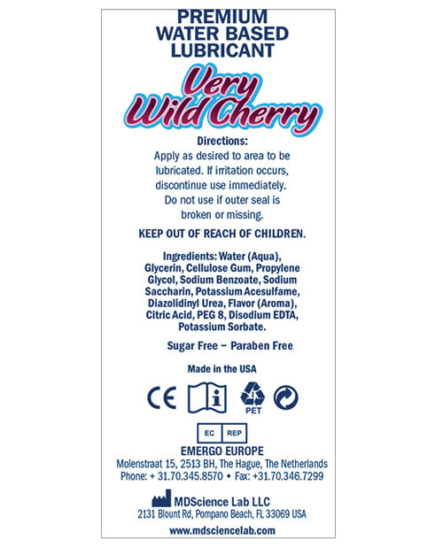 Swiss Navy Very Wild Cherry Flavored Water Based Lubricant 4oz/118ml