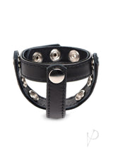 Cock Gear Leather Snap-On Harness - Black