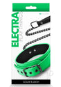 Electra Play Things PU Leather Collar and Leash - Green