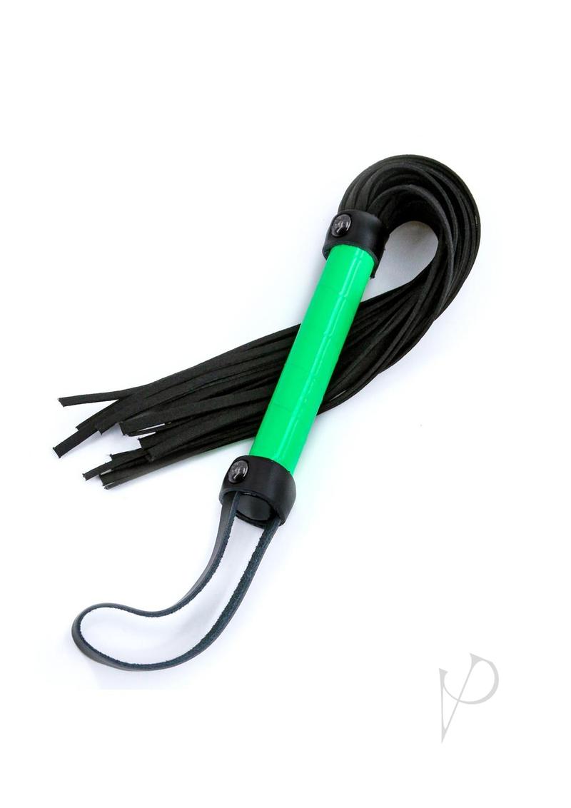 Electra Play Things PU Leather Flogger - Green