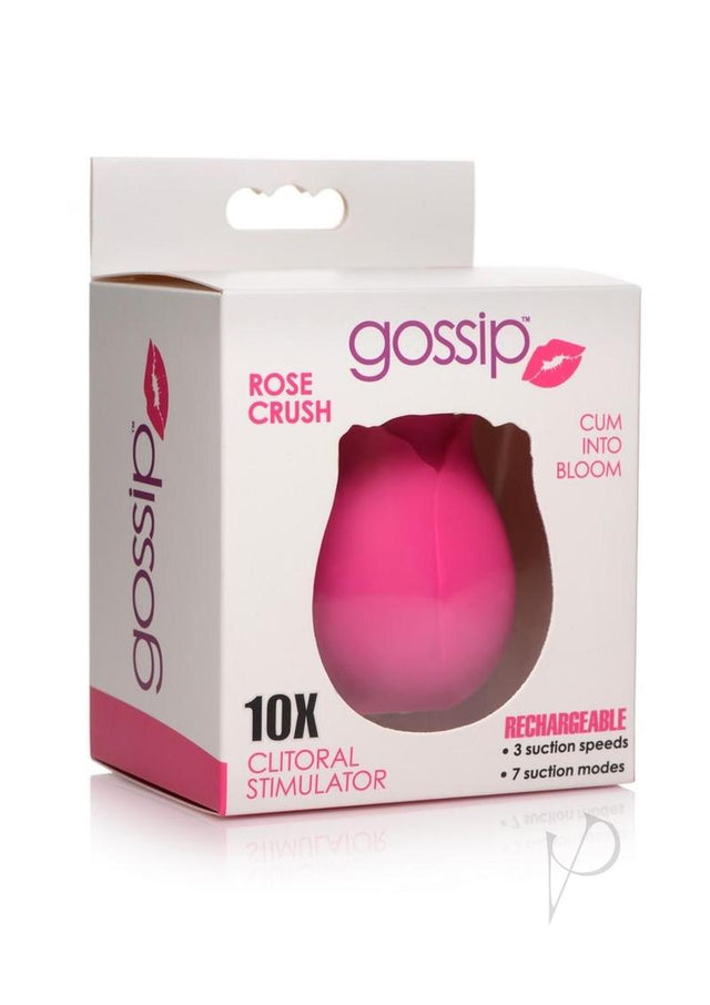 Gossip Rose Crush 10X Rechargeable Silicone Clitoral Stimulator - Pink