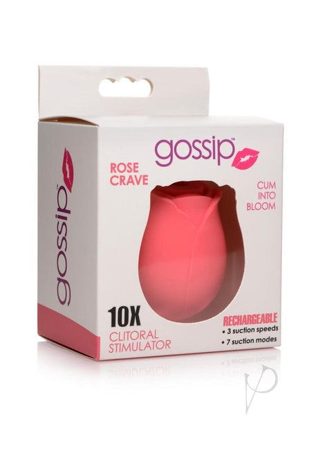 Gossip Rose Crave 10X Rechargeable Silicone Clitoral Stimulator - Coral