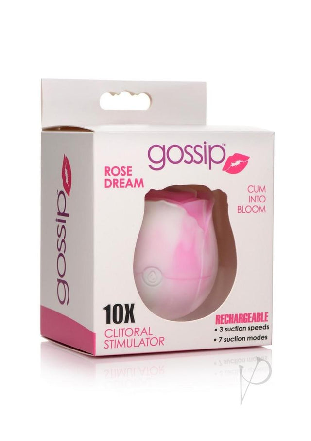 Gossip Rose Dream 10X Rechargeable Silicone Clitoral Stimulator - Swirl