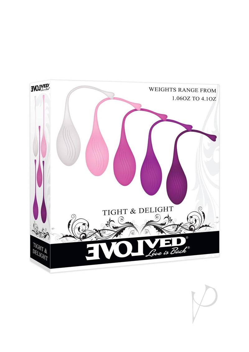 Tight and Delight Silicone Weighted Kegel Balls Set (5 piece) - Multicolor