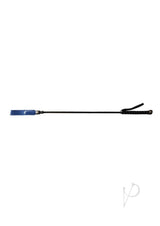 Rouge Leather Riding Crop with Slim Tip - Blue