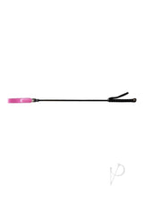 Rouge Leather Riding Crop with Slim Tip - Pink