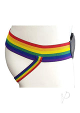 Rouge Leather Jock with Pride Stripes - Medium - Multicolor