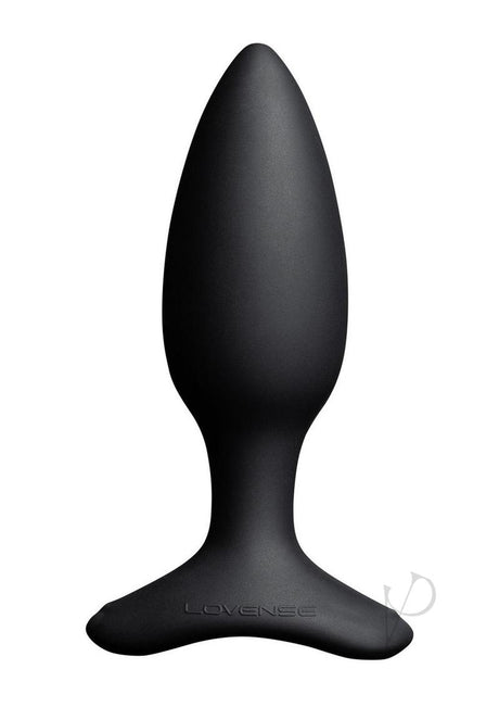 Lovense Hush 2 Rechargeable App Compatible Silicone Vibrating Anal Plug 1.5in - Black