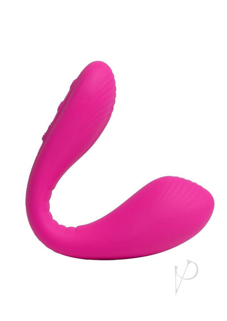 Lovense Dolce Silicone Rechargeable Dual Vibrator with Remote Control - Pink