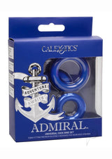 Admiral Universal Silicone Cock Ring Set - Blue