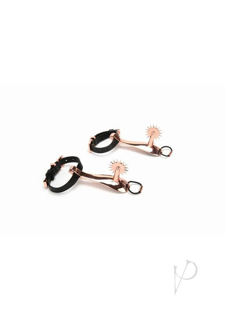 Secret Kisses Strap-on Spurs - Black/Rose Gold