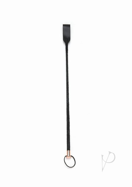 Secret Kisses Riding Crop - Black/Rose Gold