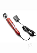 Doxy Die Cast 3 Wand Plug-In Wand Massager - Rose Pattern Red/Black