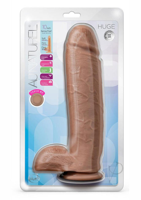 Au Naturel Huge Sensa Feel Dildo with Suction Cup 10in - Caramel