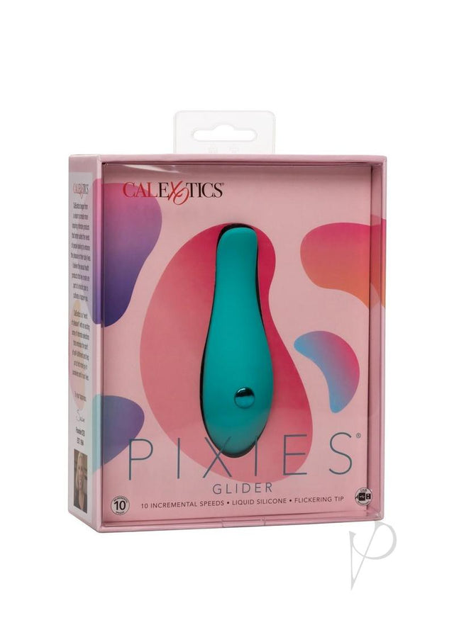 Pixies Glider Rechargeable Silicone Finger Vibrator - Green